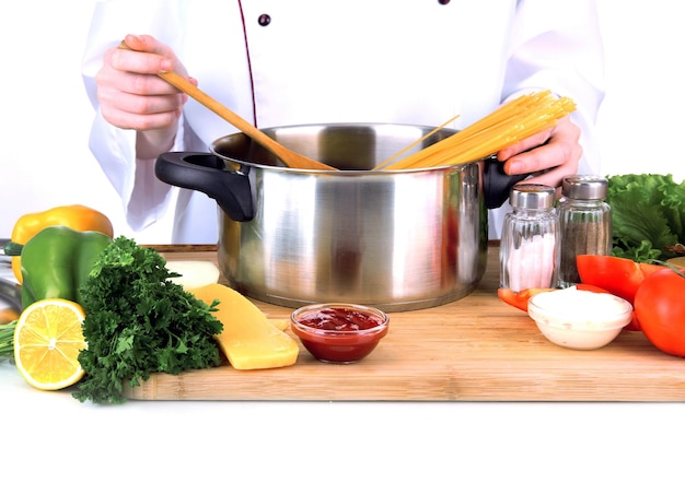 Chef preparing a meal